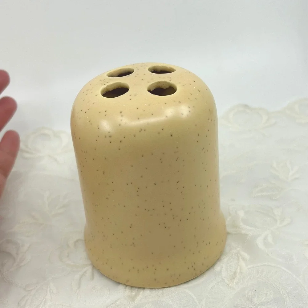 Vintage Treasurecraft Tooth Brush Holder Pottery Butterfly 70s Retro Cottagecore
